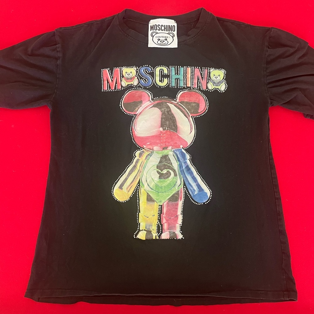 Moschino bear tee with rhinestones
